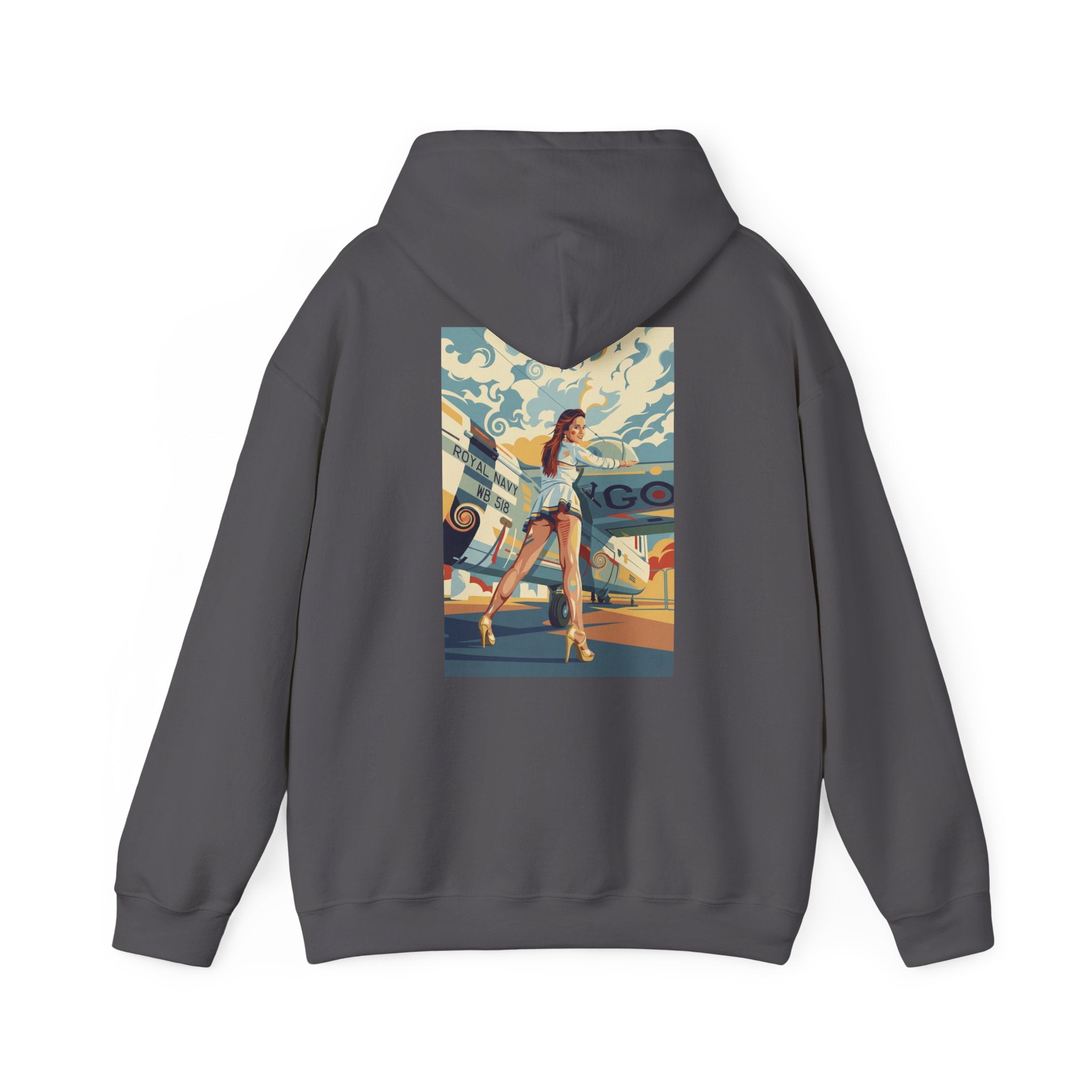 Yes Sir-Pin Up Stewardess Hoodie | Parental Advisory  for the Bearded