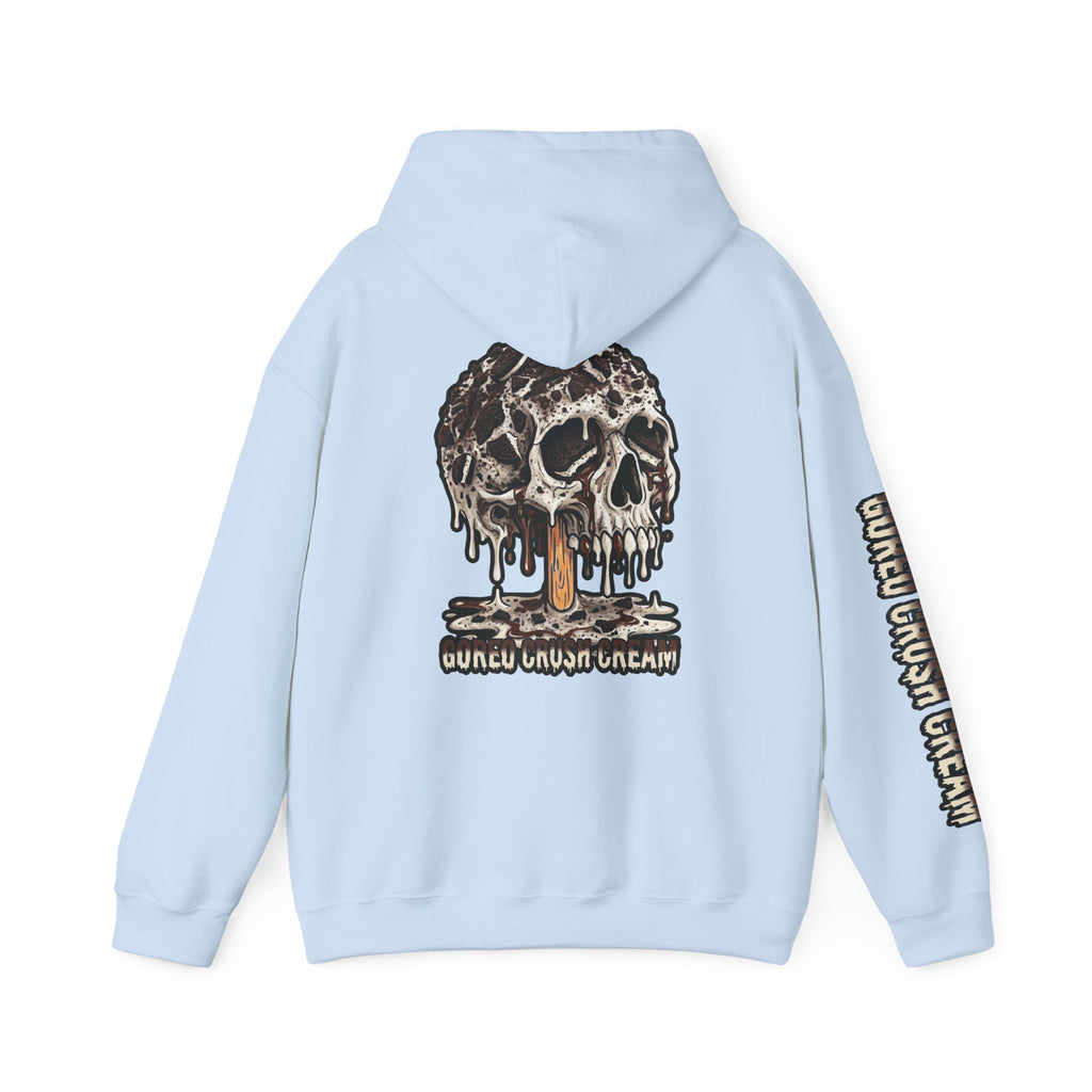 Skullcream-Goreo Crush Cream Hoodie | Dripping Skull Graphic