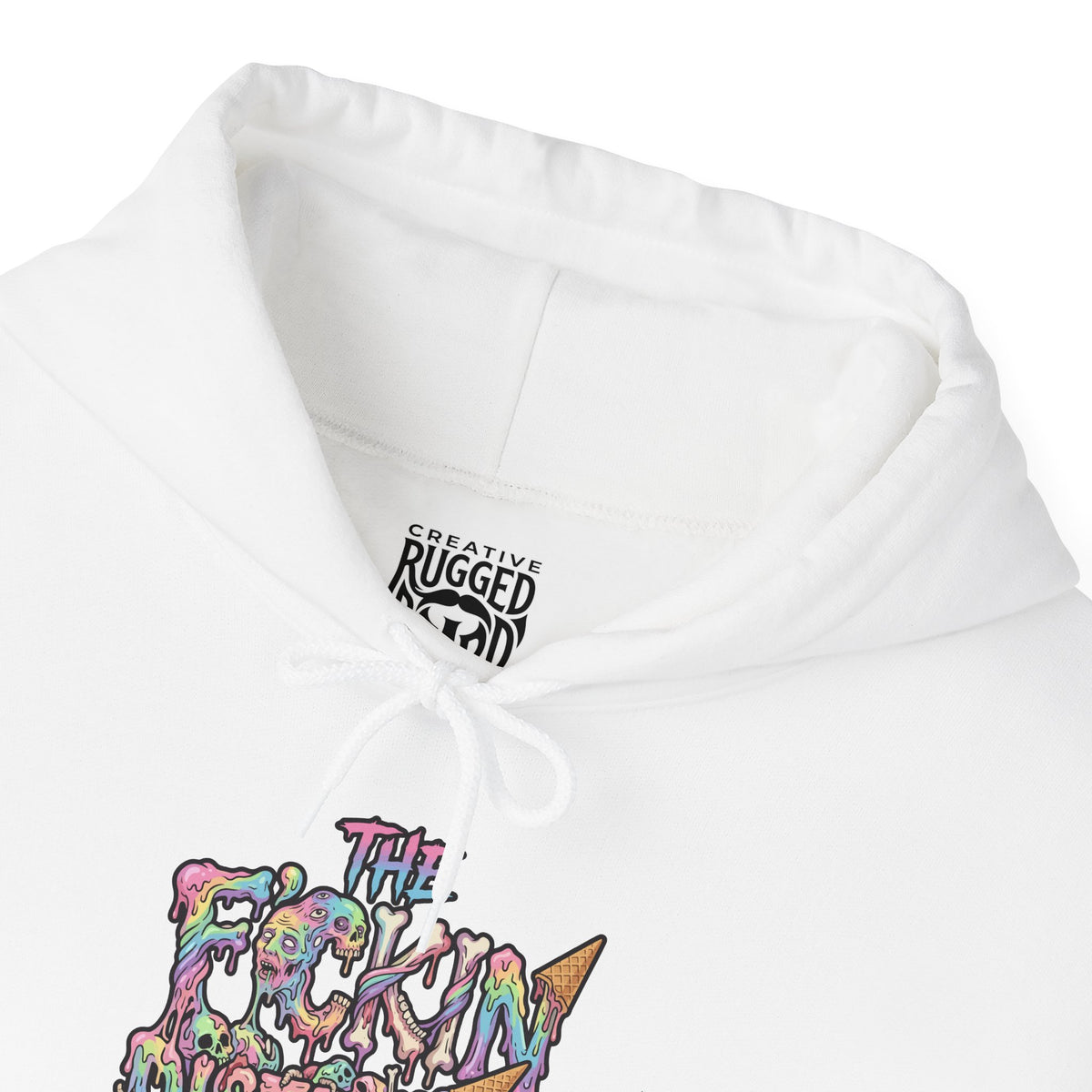 Cotton Candy Skullcream Hoodie — Sticky Fingers Band Graphic Pullover
