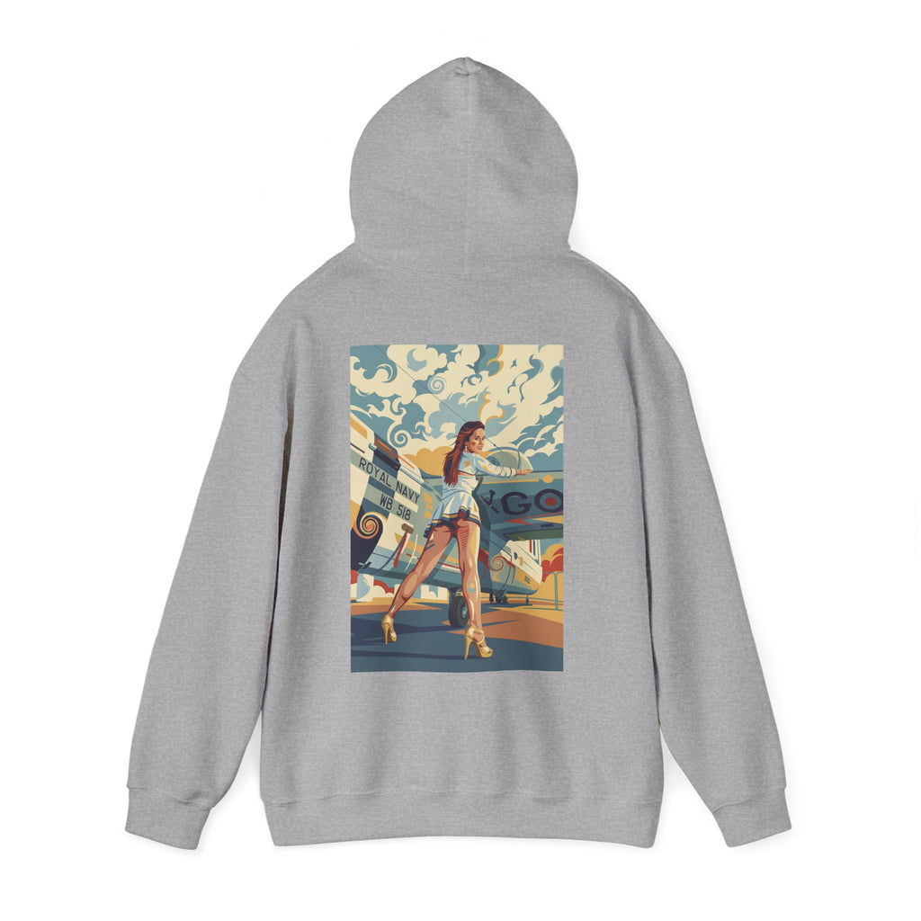 Good Girls-Pin Up Stewardess Hoodie | Parental Advisory  for the Bearded