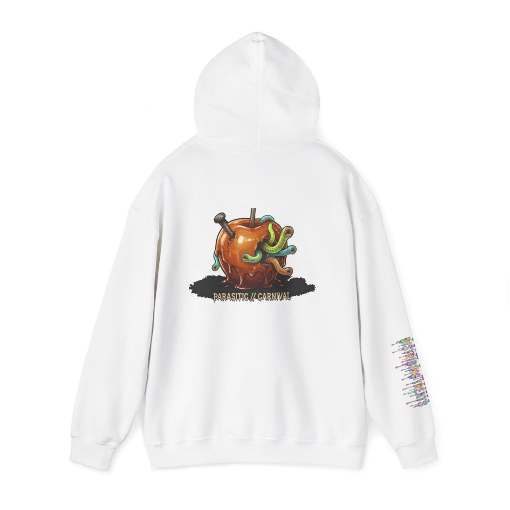 Skullcream Creepy Candy Apple Hoodie — 'Parasitic Carnival' Graphic Pullover