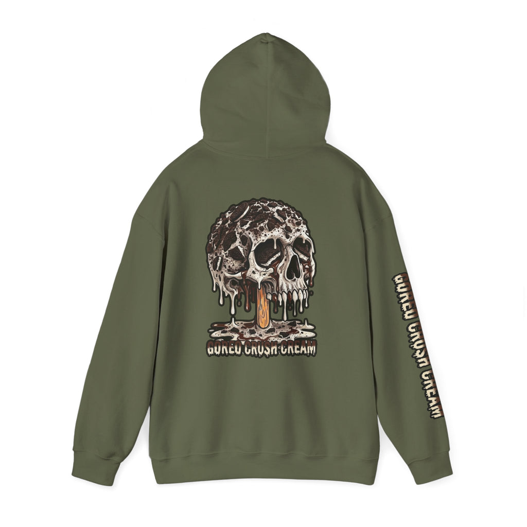 Skullcream-Goreo Crush Cream Hoodie | Dripping Skull Graphic