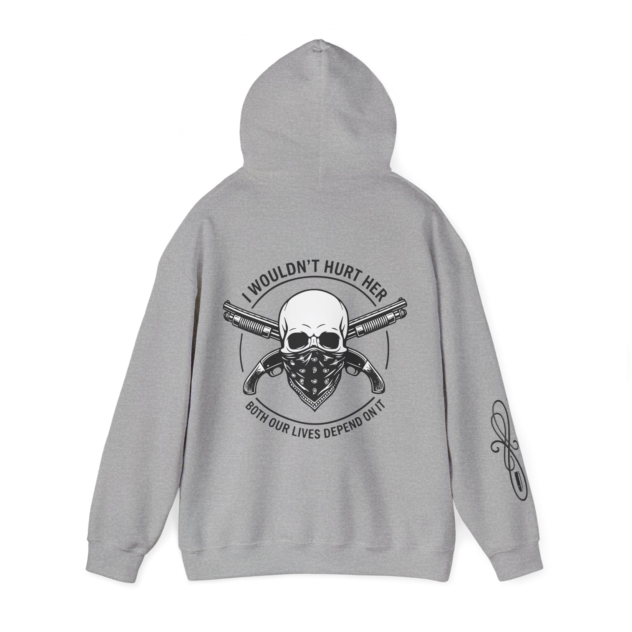 Protective Dad-Sawed Off Shotguns Hoodie | Here’s Your Warning | Black Font