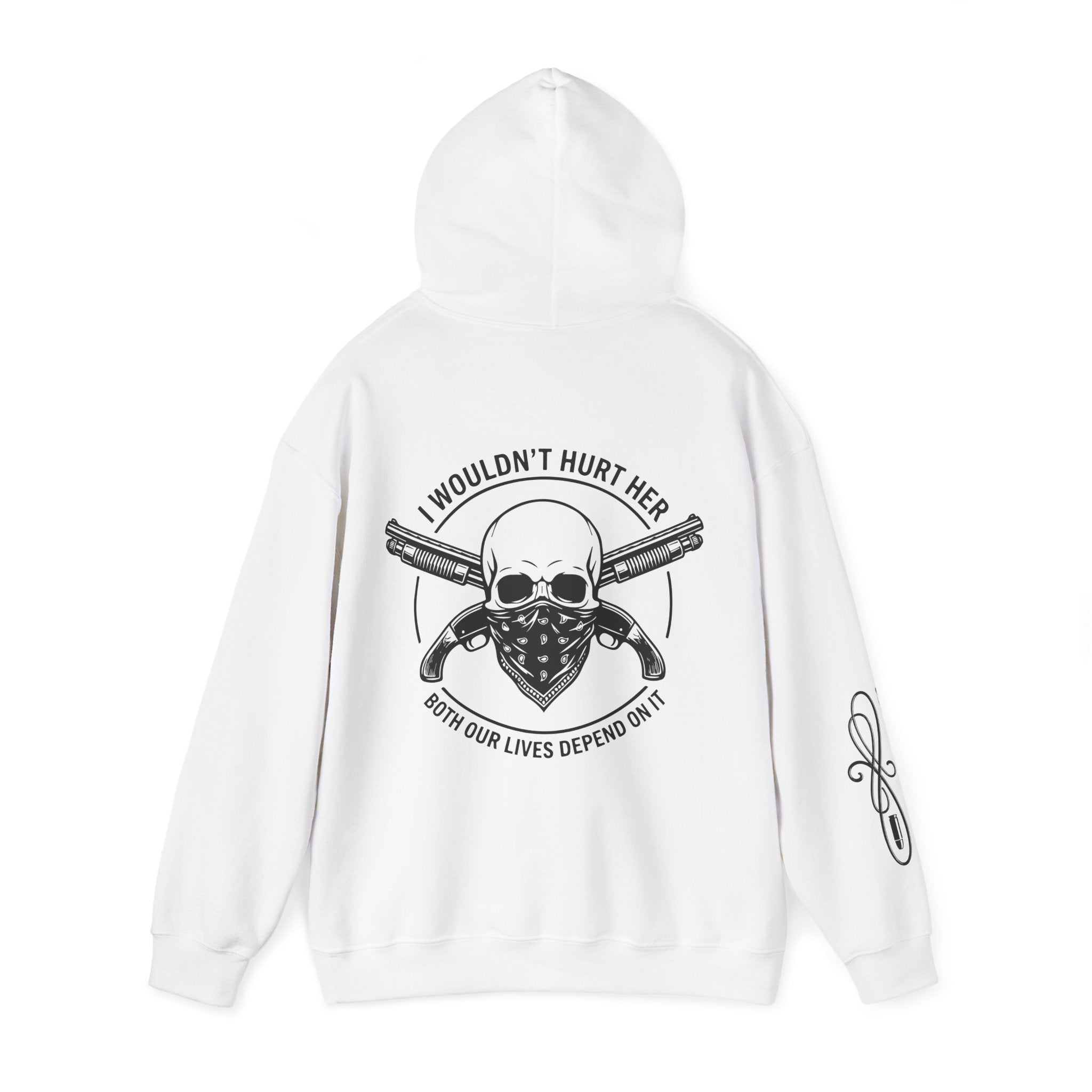 Protective Dad-Sawed Off Shotguns Hoodie | Here’s Your Warning | Black Font