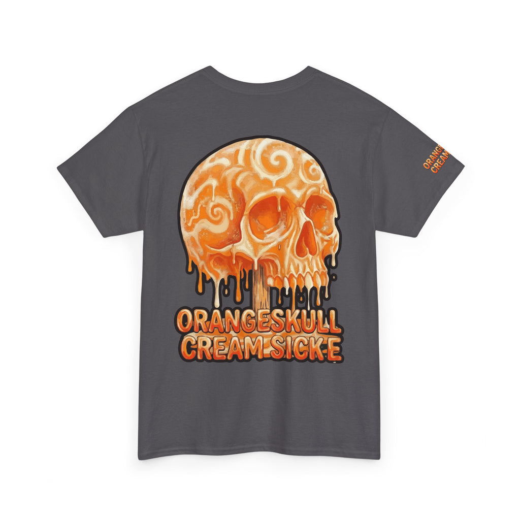 Skullcream-Orangeskull Cream Sickle T-Shirt | Colorful Drip Graphic Tee