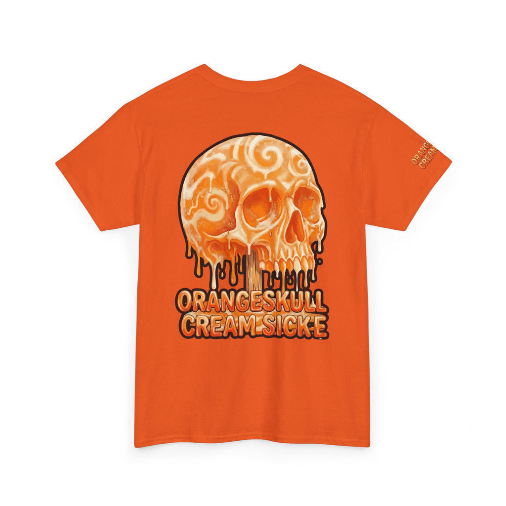 Skullcream-Orangeskull Cream Sickle T-Shirt | Colorful Drip Graphic Tee
