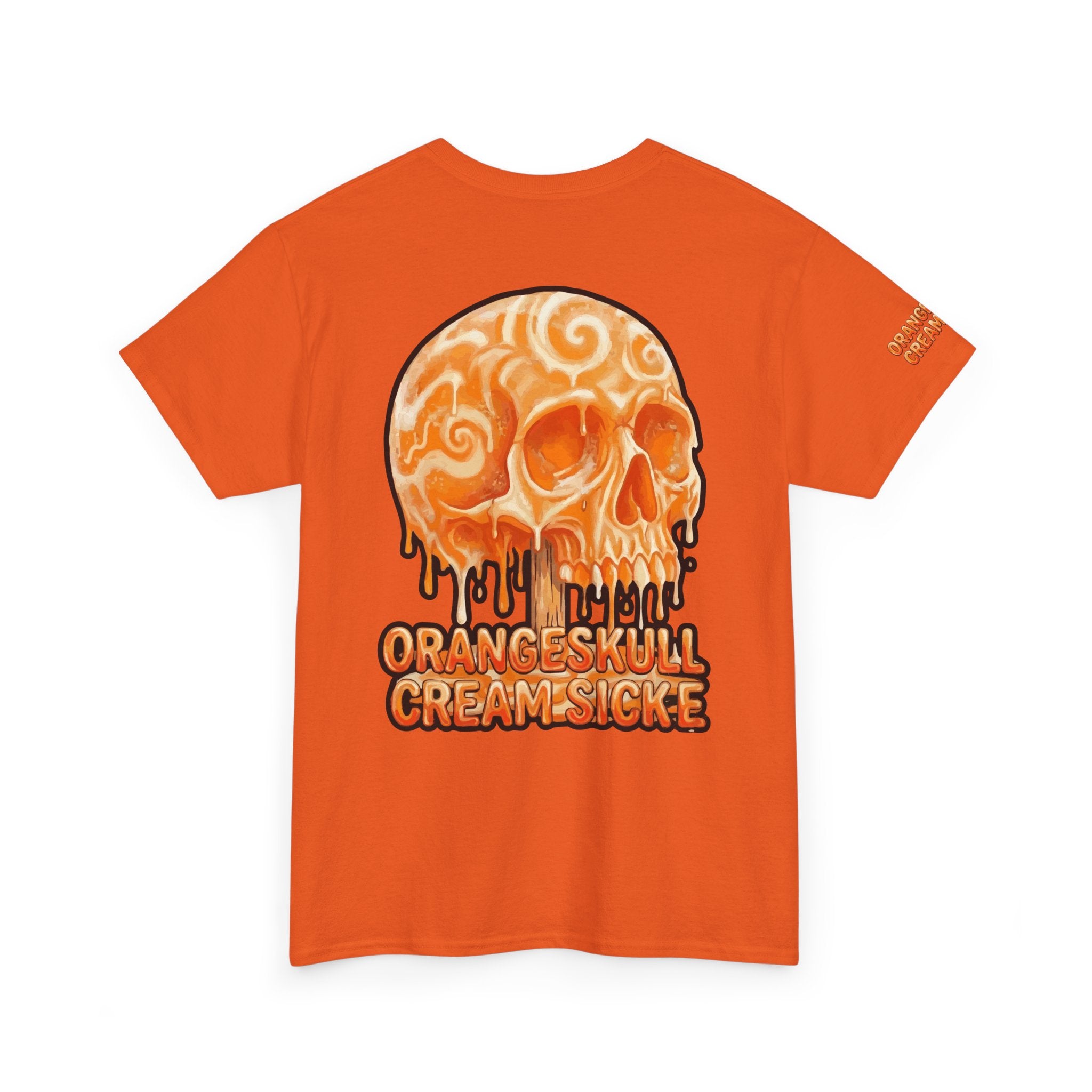 Skullcream-Orangeskull Cream Sickle T-Shirt | Colorful Drip Graphic Tee
