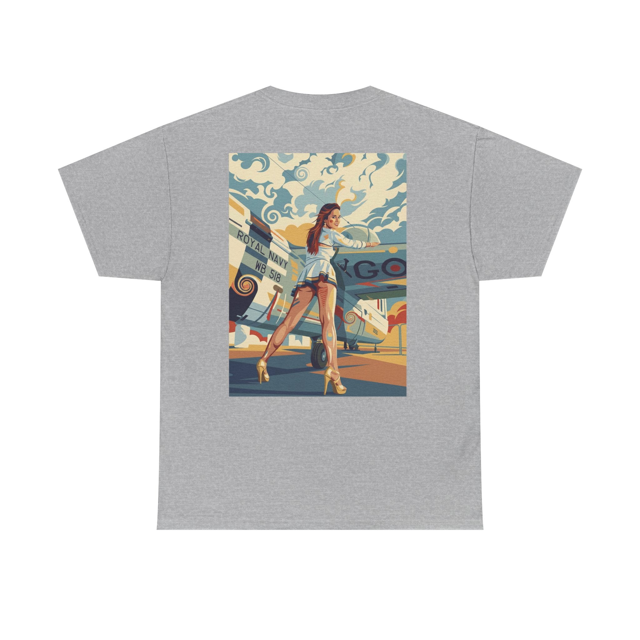 Good Girl-Pin Up Stewardess T-Shirt | Parental Advisory  for the Bearded