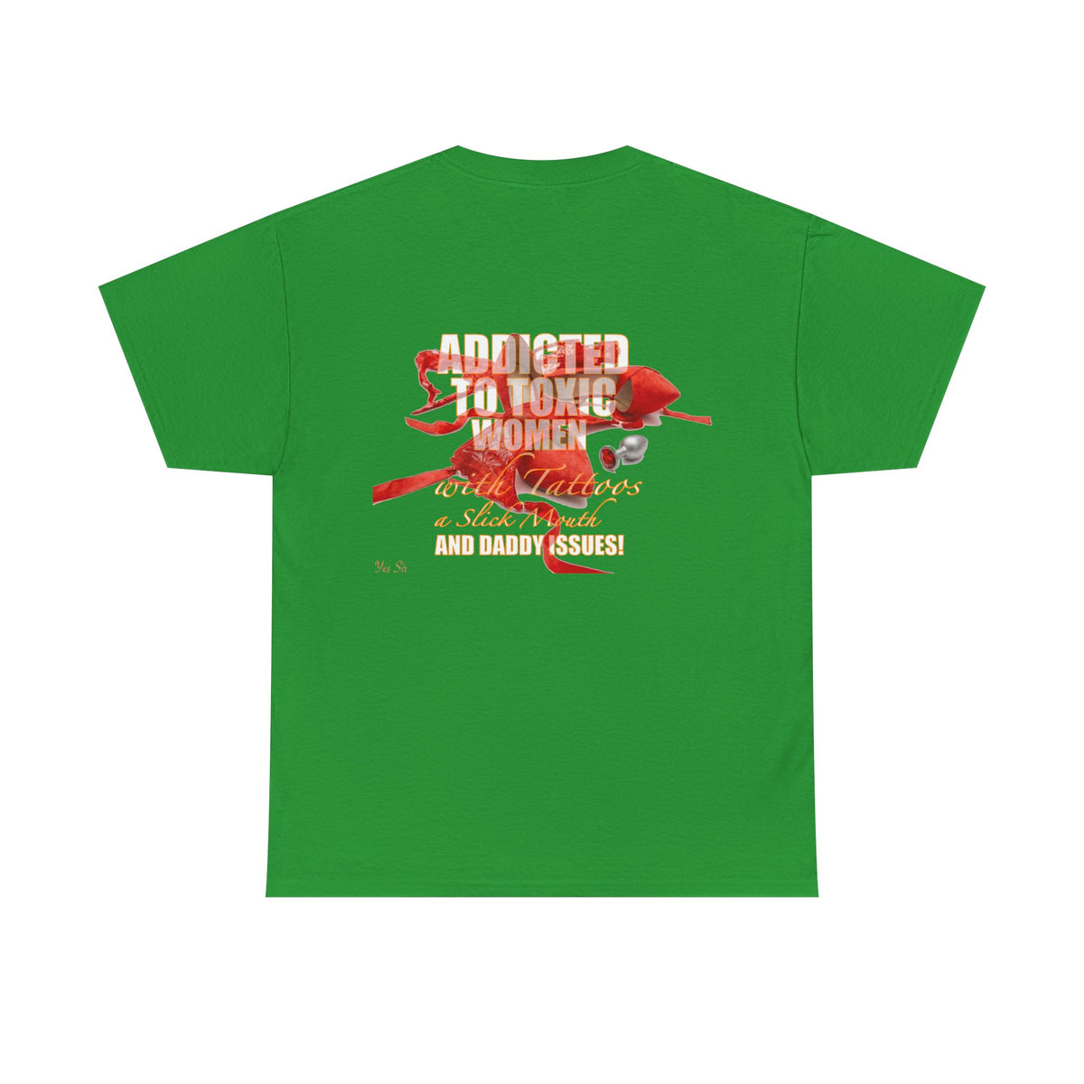 Addicted | Yes Sir T Shirt | Recovering Addict Red Graphic T Shirt