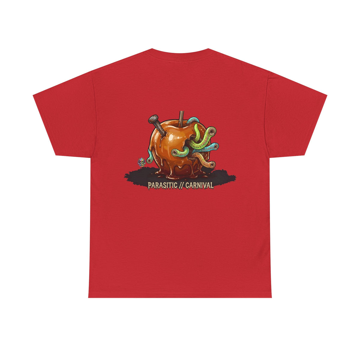 Skullcream Carnival Caramel Apple - Spooky Candy Apple Graphic T-Shirt