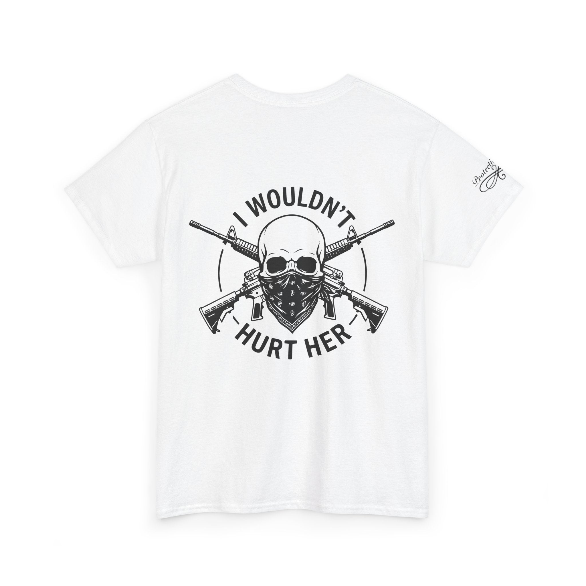 Protective Dad Assault Rifles T-Shirt | Here’s Your Warning
