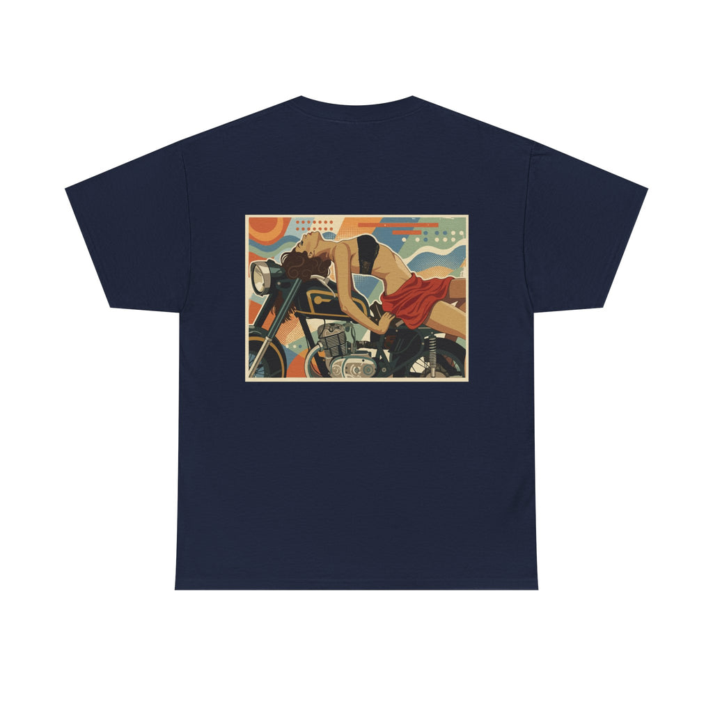 Yes Sir-Pin Up Biker T-Shirt | Parental Advisory  for the Bearded
