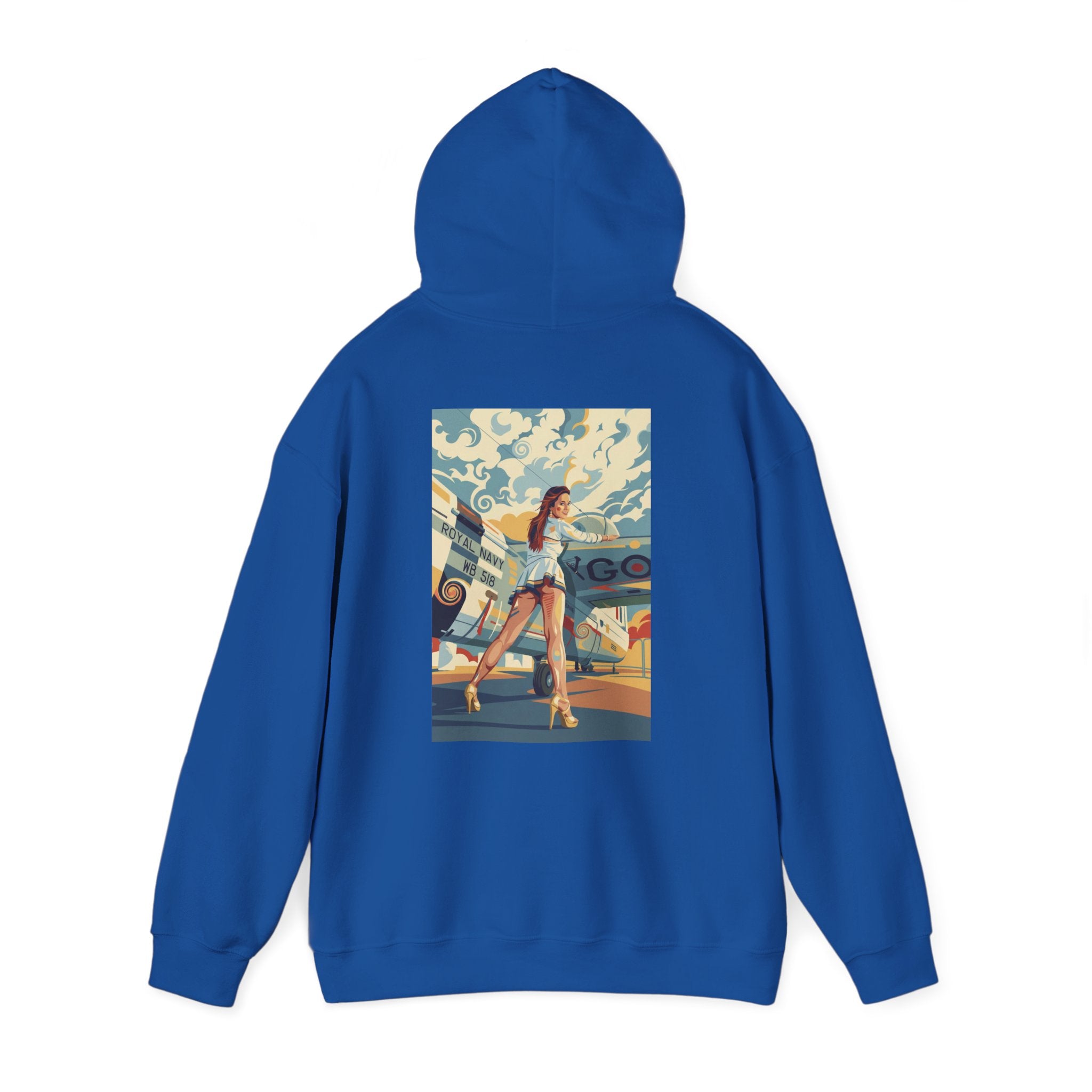 Yes Sir-Pin Up Stewardess Hoodie | Parental Advisory  for the Bearded