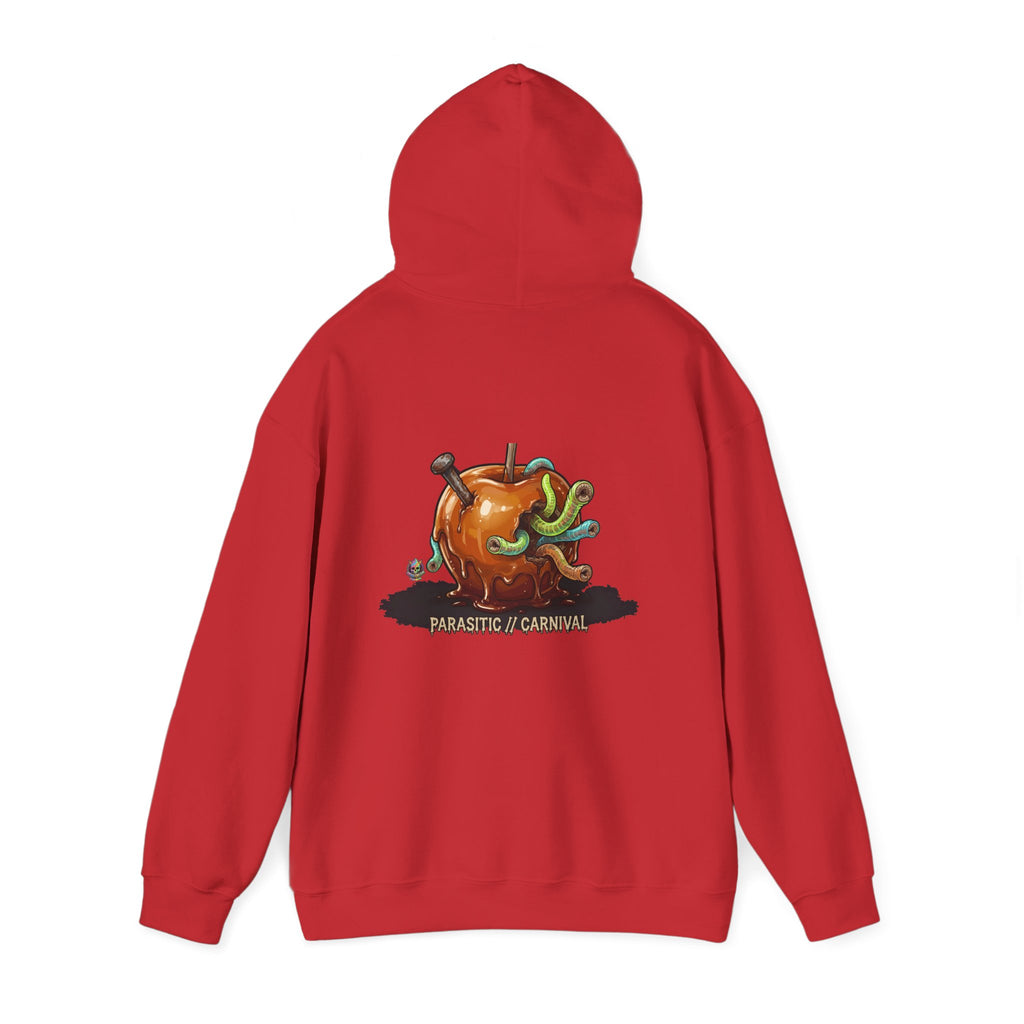 Skullcream Creepy Candy Apple Hoodie — 'Parasitic Carnival' Graphic Pullover