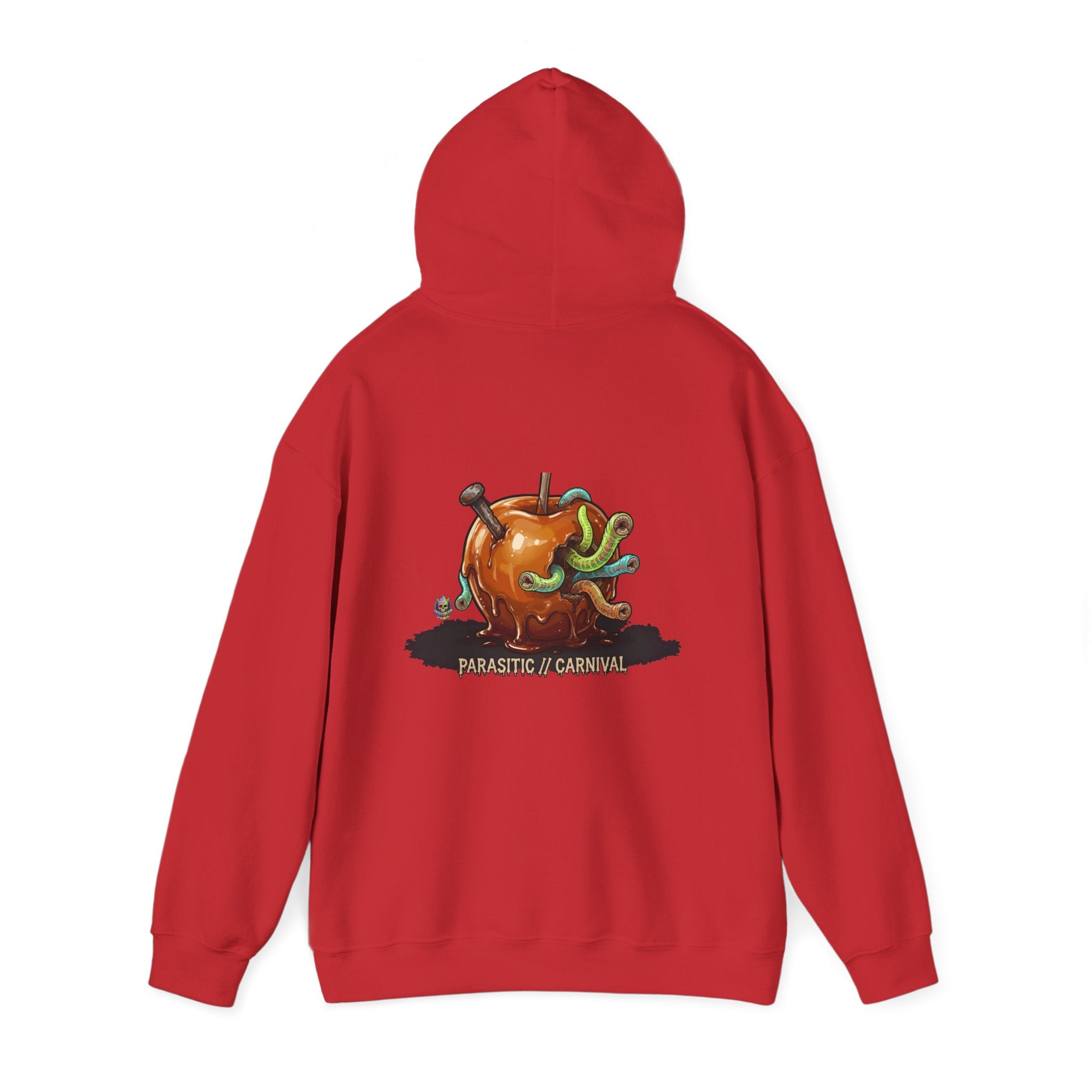 Skullcream Creepy Candy Apple Hoodie — 'Parasitic Carnival' Graphic Pullover