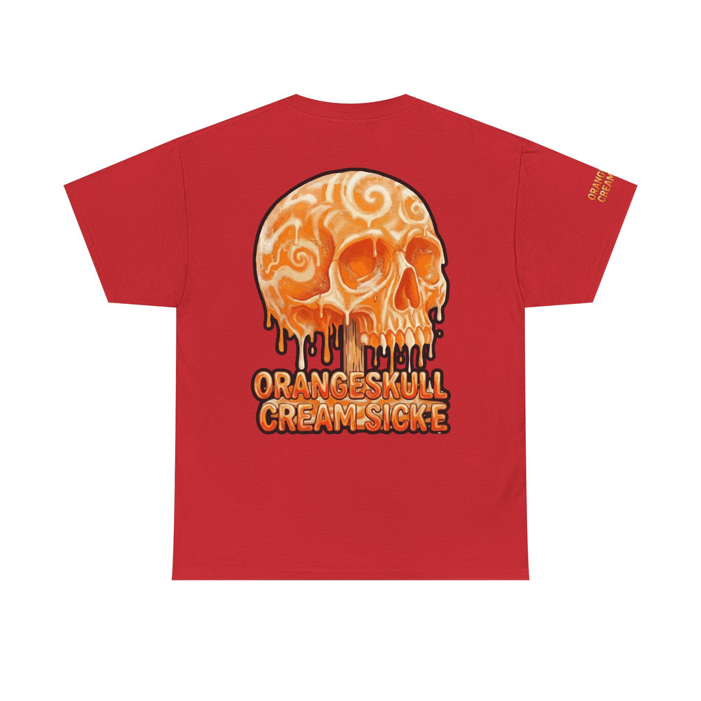 Skullcream-Orangeskull Cream Sickle T-Shirt | Colorful Drip Graphic Tee