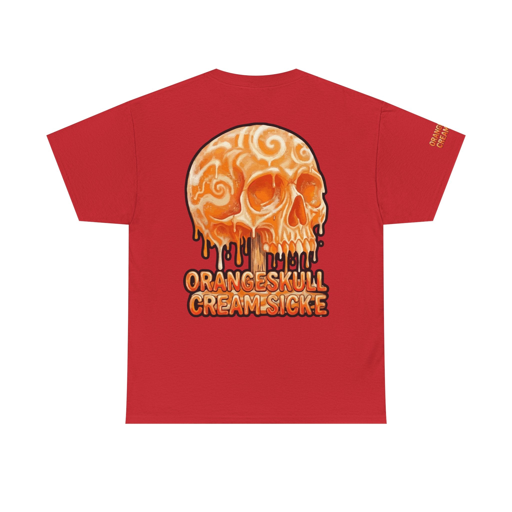 Skullcream-Orangeskull Cream Sickle T-Shirt | Colorful Drip Graphic Tee