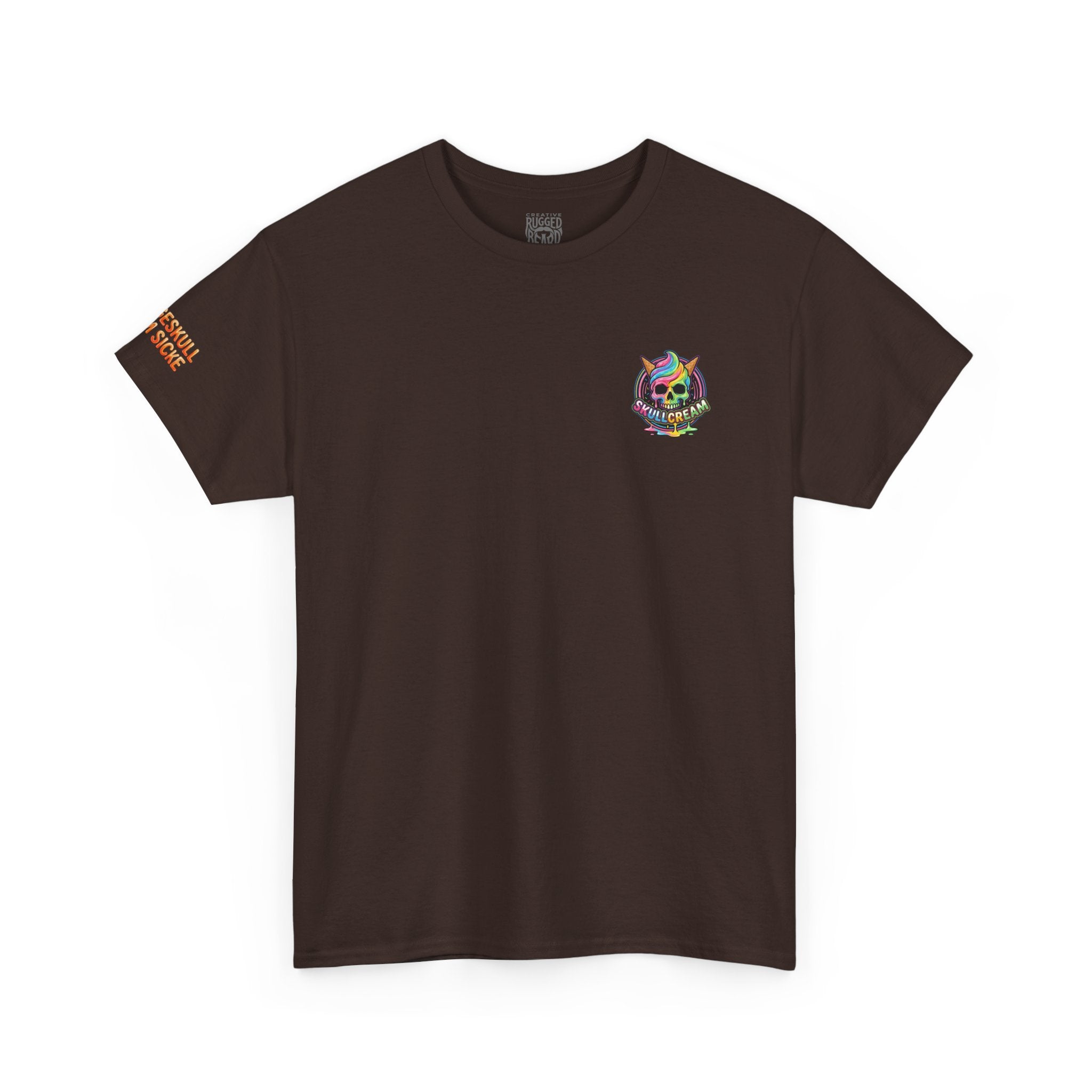 Skullcream-Orangeskull Cream Sickle T-Shirt | Colorful Drip Graphic Tee