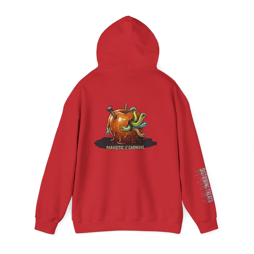 Skullcream Creepy Candy Apple Hoodie — 'Parasitic Carnival' Graphic Pullover