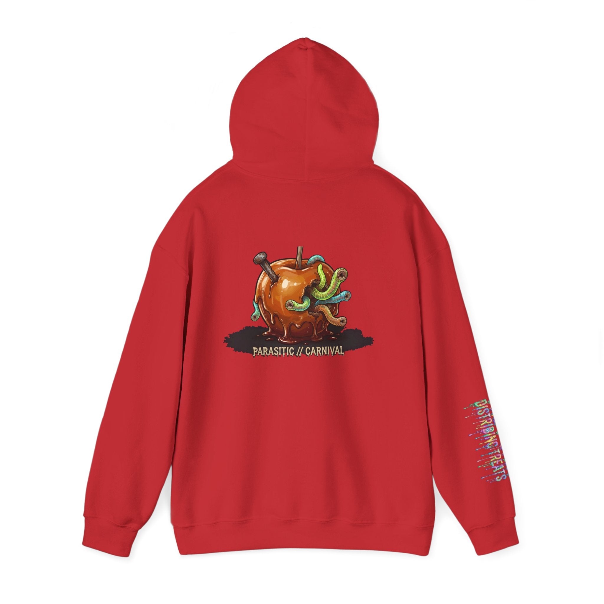 Skullcream Creepy Candy Apple Hoodie — 'Parasitic Carnival' Graphic Pullover
