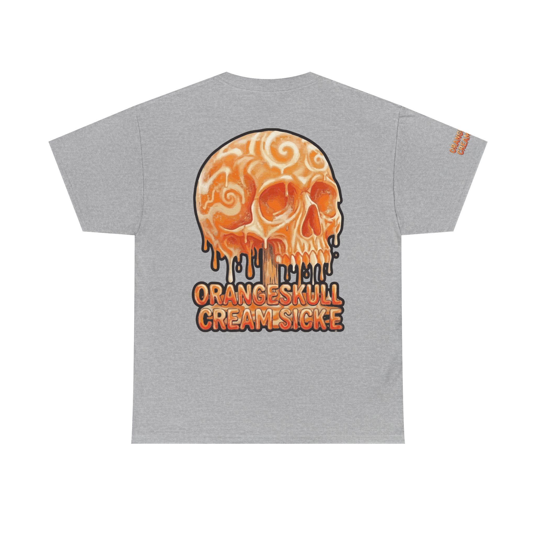 Skullcream-Orangeskull Cream Sickle T-Shirt | Colorful Drip Graphic Tee