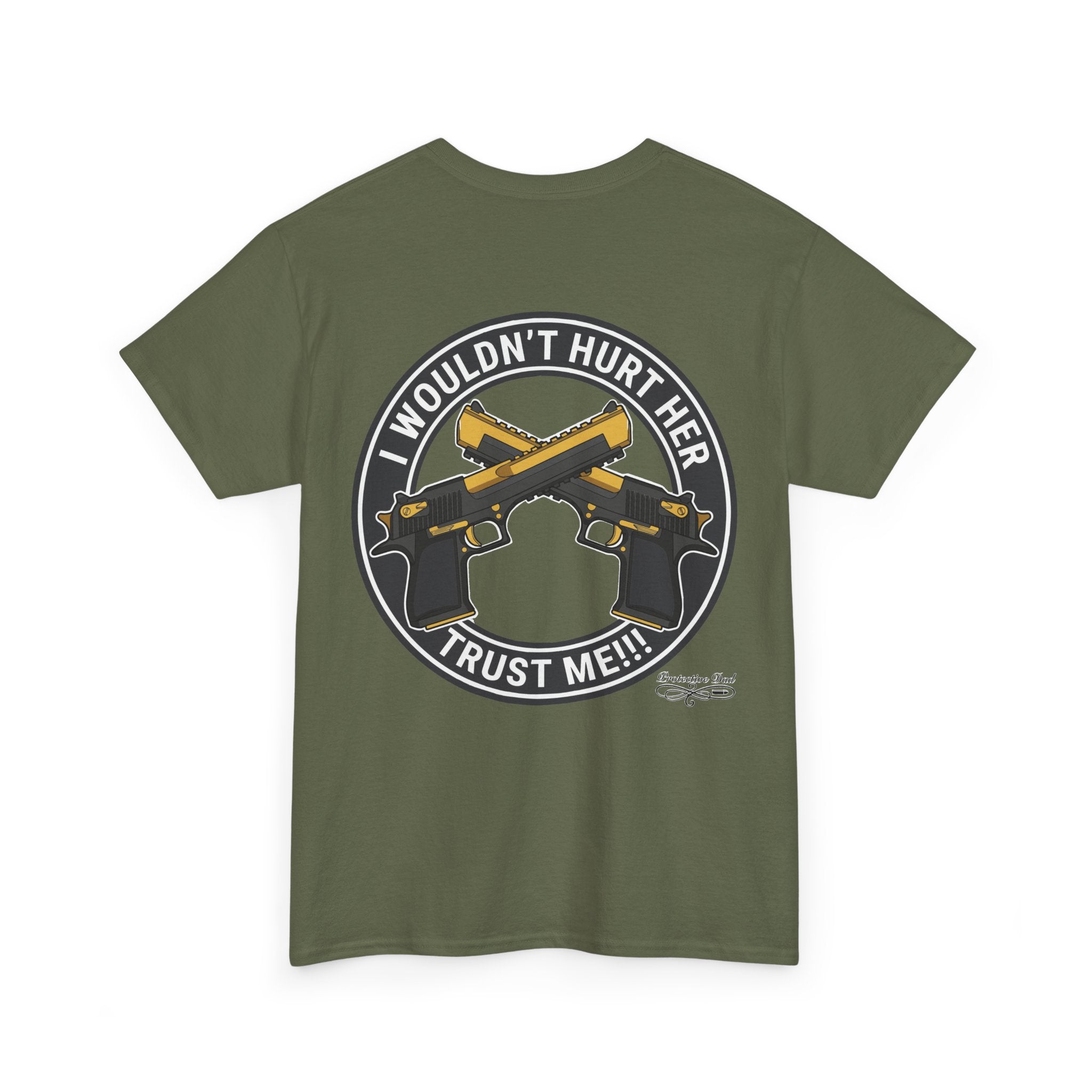 Protective Dad Pistols T-Shirt | Here’s Your Warning