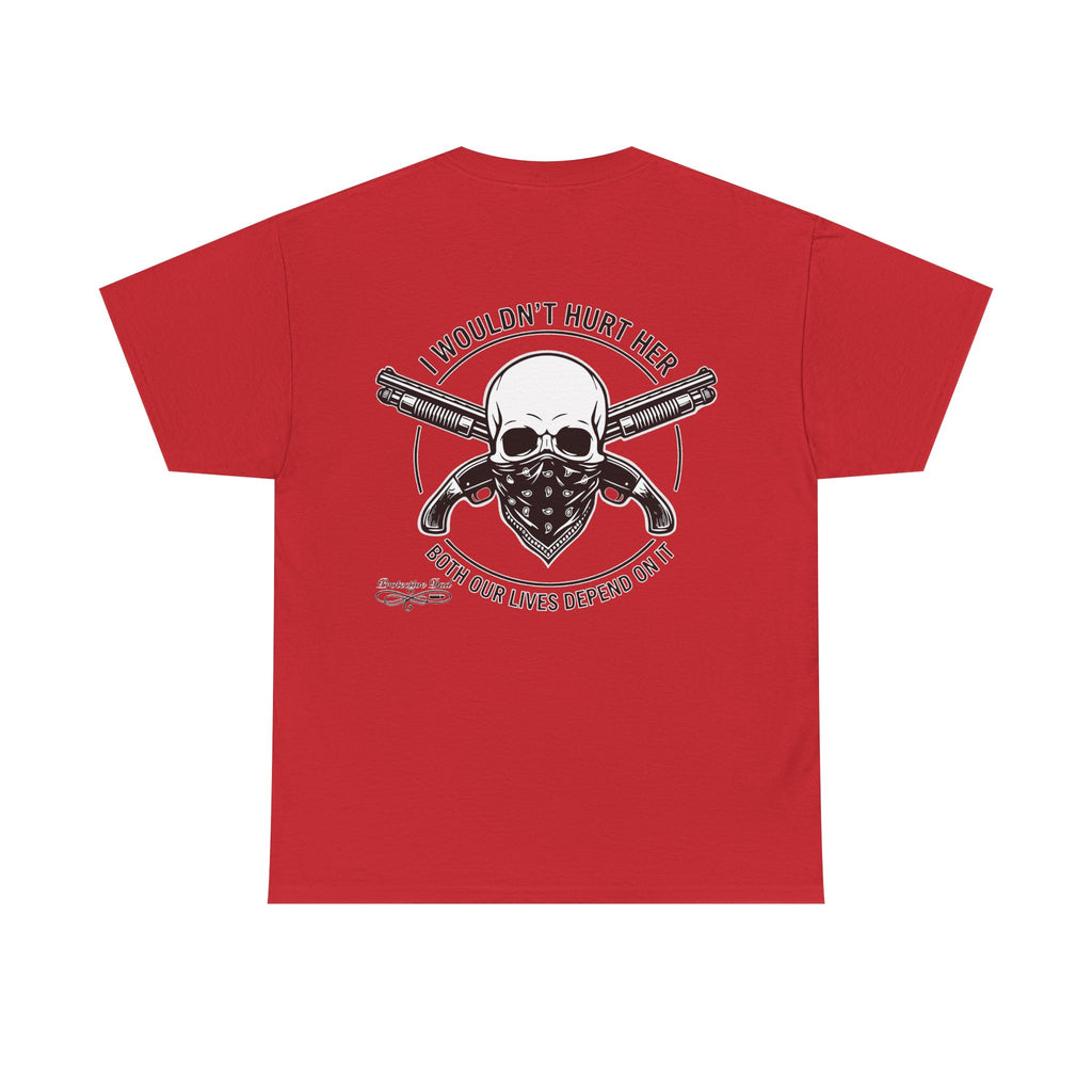 Protective Dad Sawed Off Shotguns T-Shirt | Here’s Your Warning