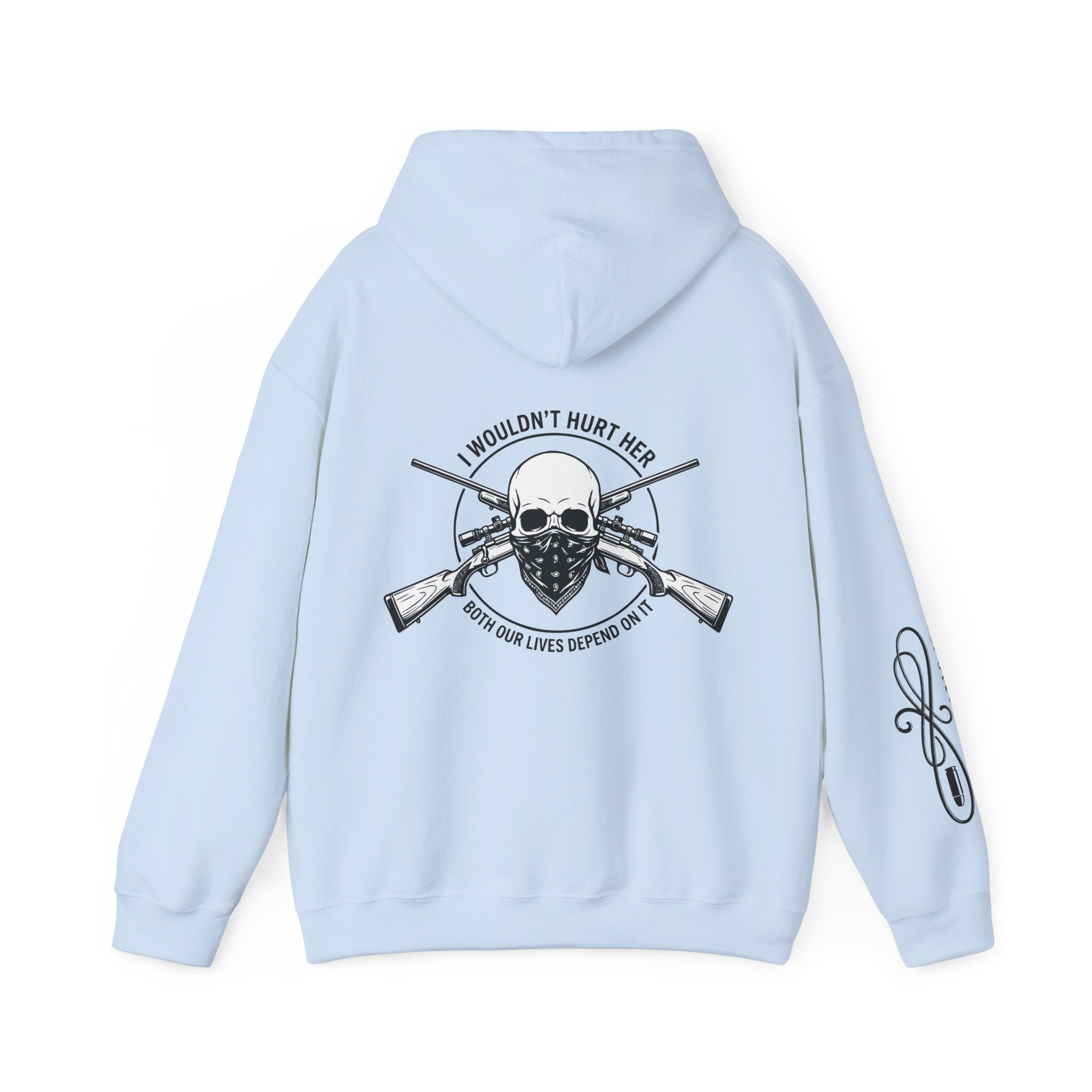 Protective Dad-Rifles Hoodie | Here’s Your Warning | Black Font