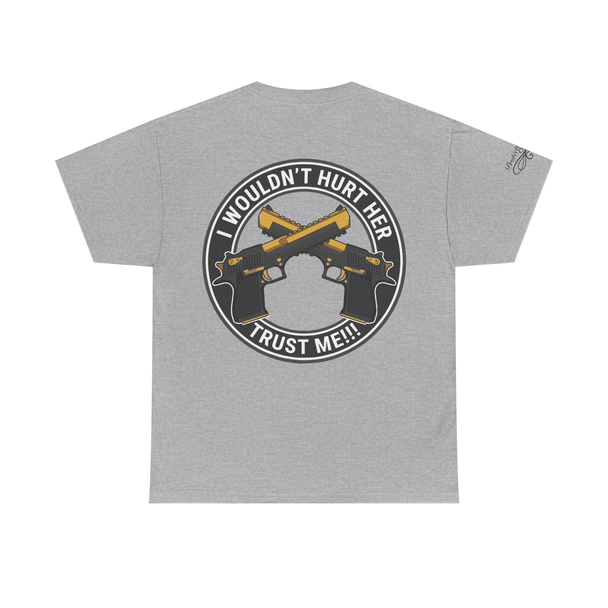 Protective Dad-Pistols T-Shirt | Here’s Your Warning | Black Font