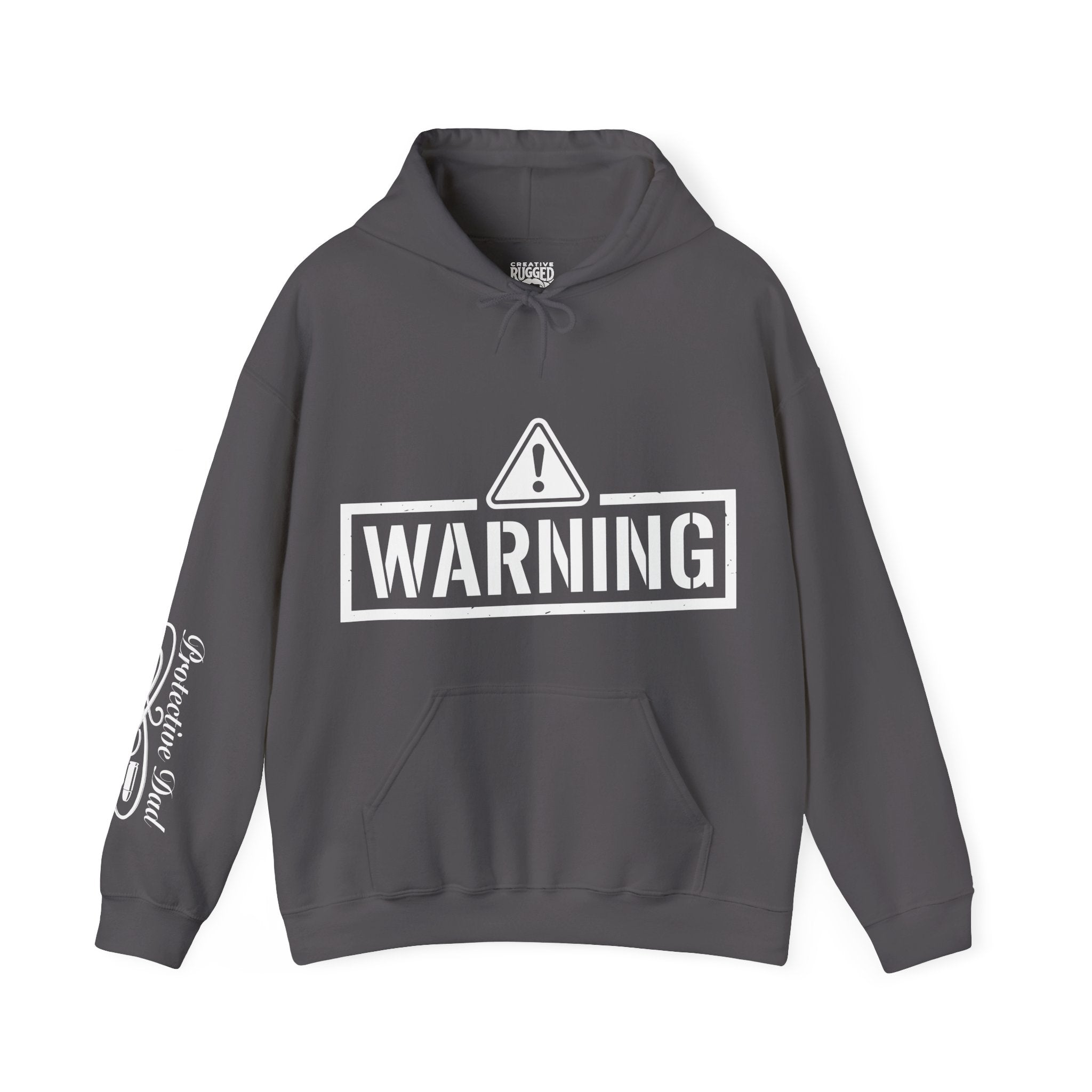 Protective Dad-Sawed Off Shotguns Hoodie | Here’s Your Warning | White Font