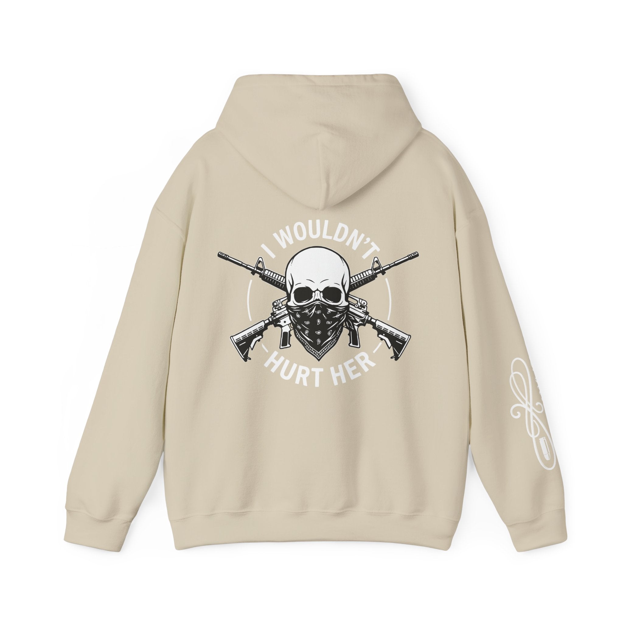 Protective Dad-Assault Rifles Hoodie | Here’s Your Warning | White Font
