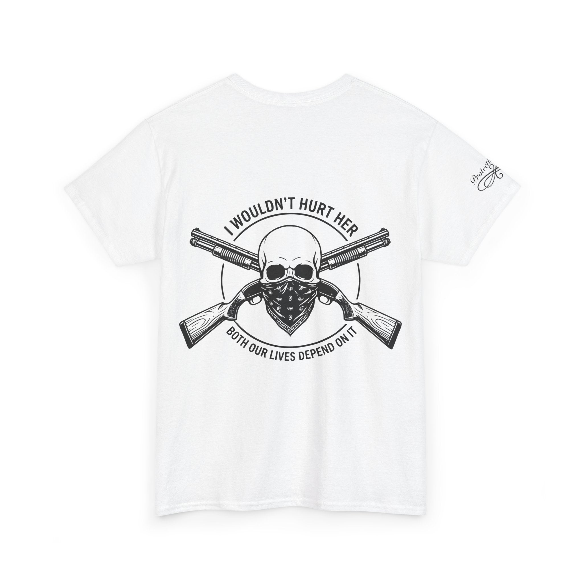 Protective Dad-Shotguns T-Shirt | Here’s Your Warning | Black Font