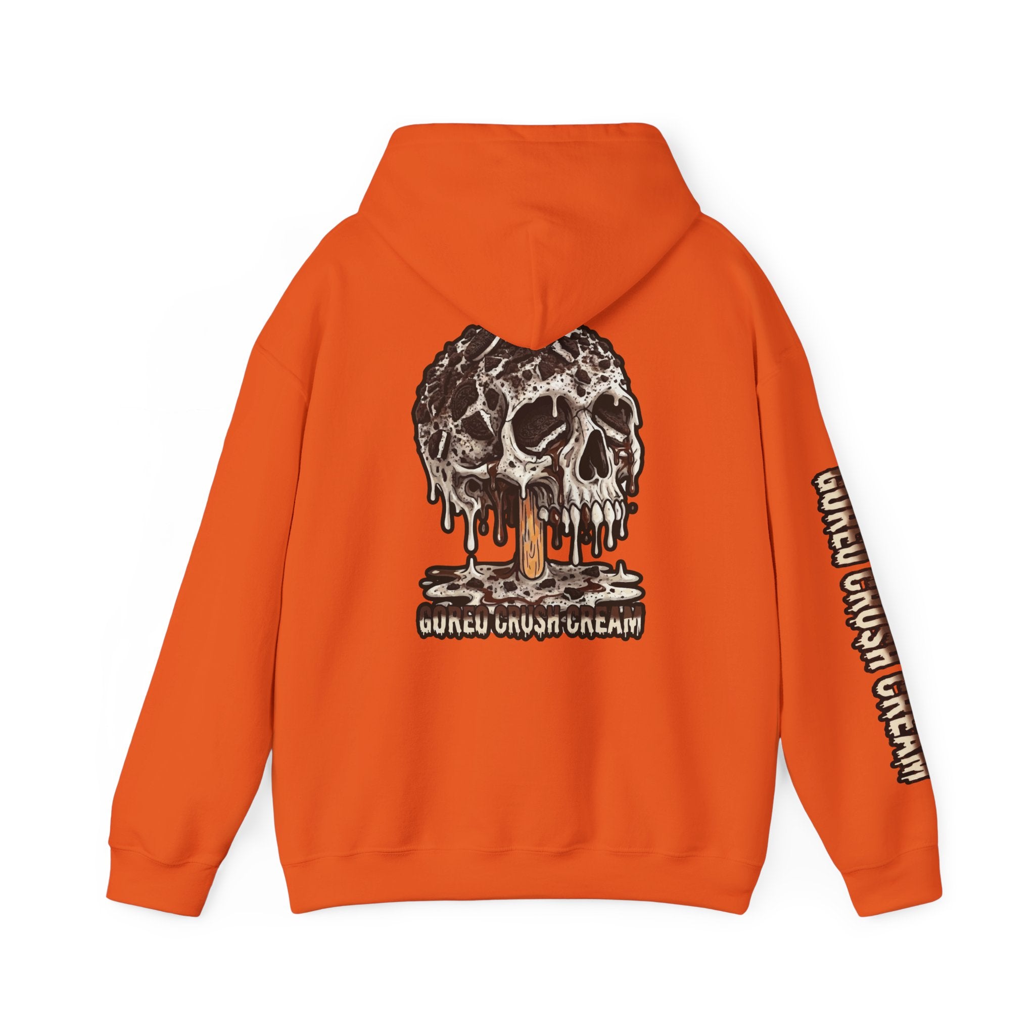 Skullcream-Goreo Crush Cream Hoodie | Dripping Skull Graphic