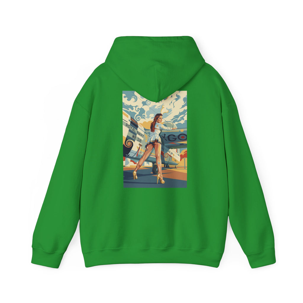 Yes Sir-Pin Up Stewardess Hoodie | Parental Advisory  for the Bearded