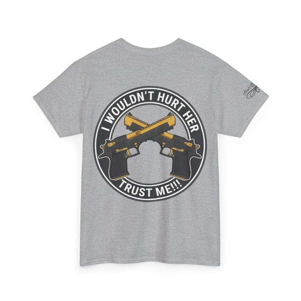 Protective Dad-Pistols T-Shirt | Here’s Your Warning | Black Font