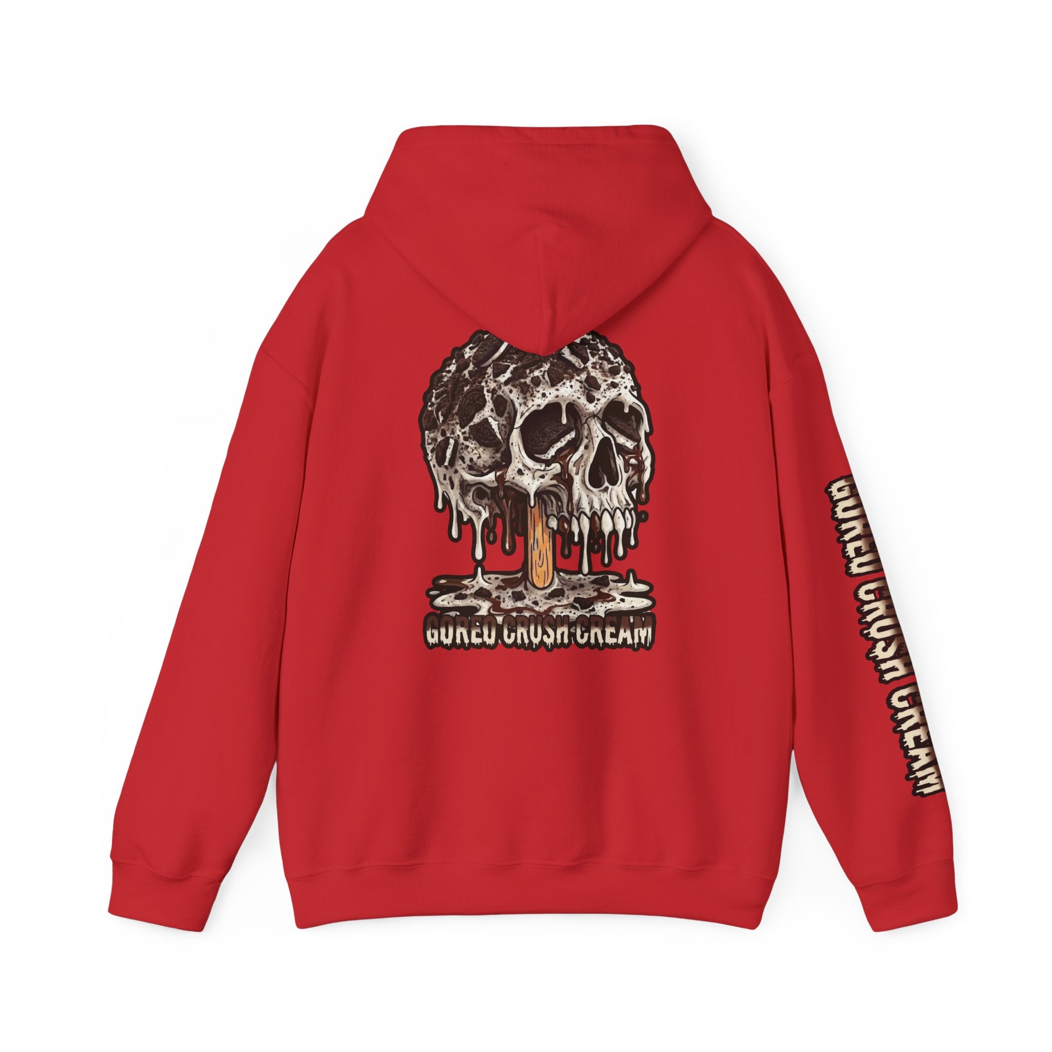 Skullcream-Goreo Crush Cream Hoodie | Dripping Skull Graphic