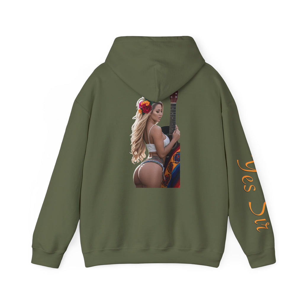 Pretty Flowers Yes Sir Hoodie | Parental Advisory  for the Bearded