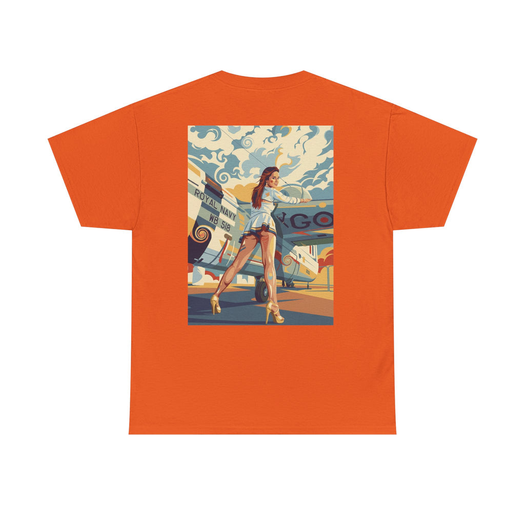 Good Girl-Pin Up Stewardess T-Shirt | Parental Advisory  for the Bearded