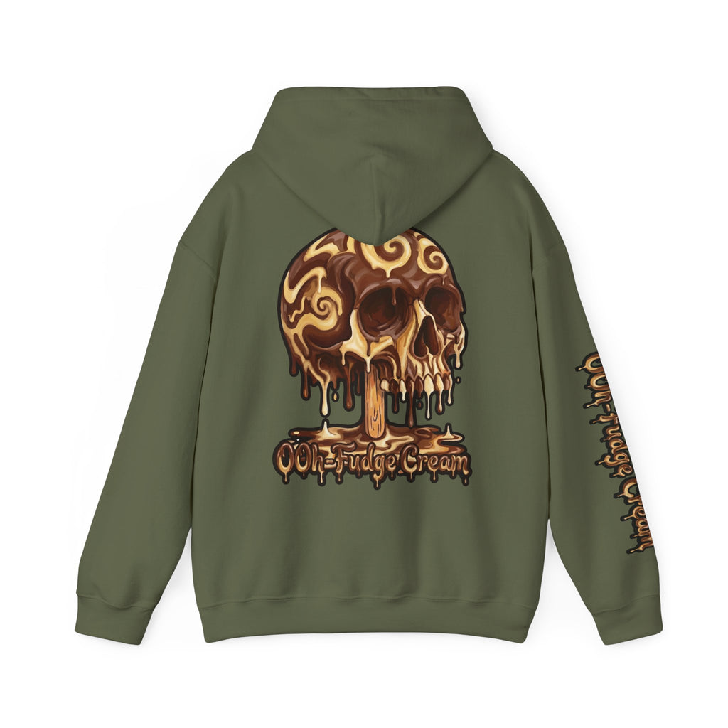 Skullcream-Ooh-Fudge Cream Hoodie | Dripping Skull Graphic