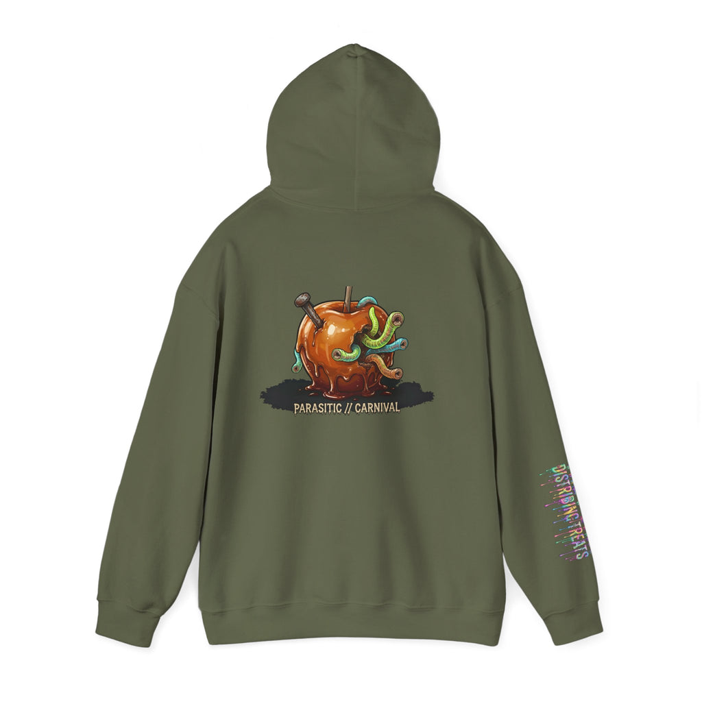 Skullcream Creepy Candy Apple Hoodie — 'Parasitic Carnival' Graphic Pullover