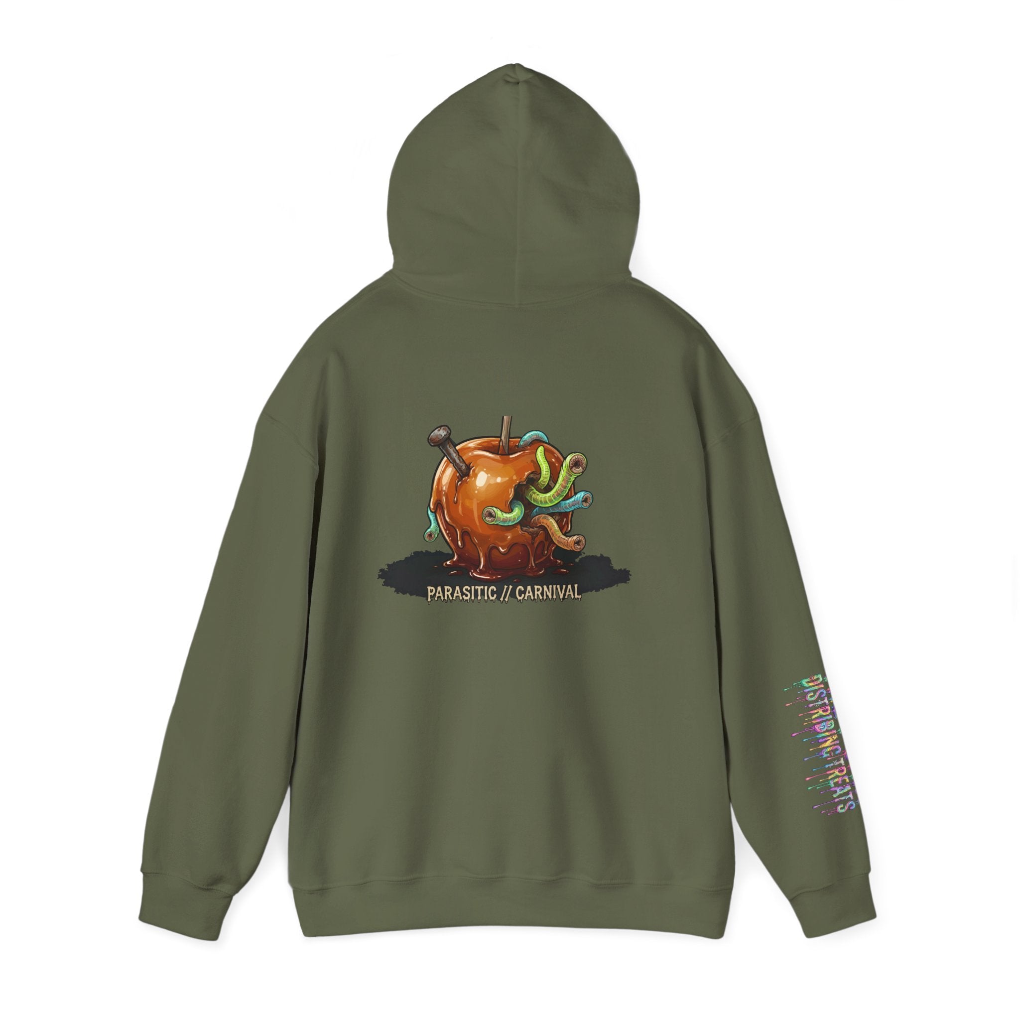 Skullcream Creepy Candy Apple Hoodie — 'Parasitic Carnival' Graphic Pullover