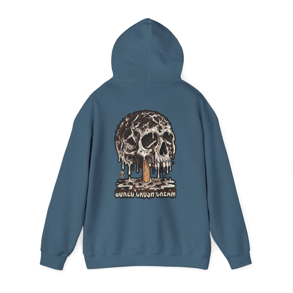 Skullcream-Goreo Crush Cream Hoodie | Dripping Skull Graphic