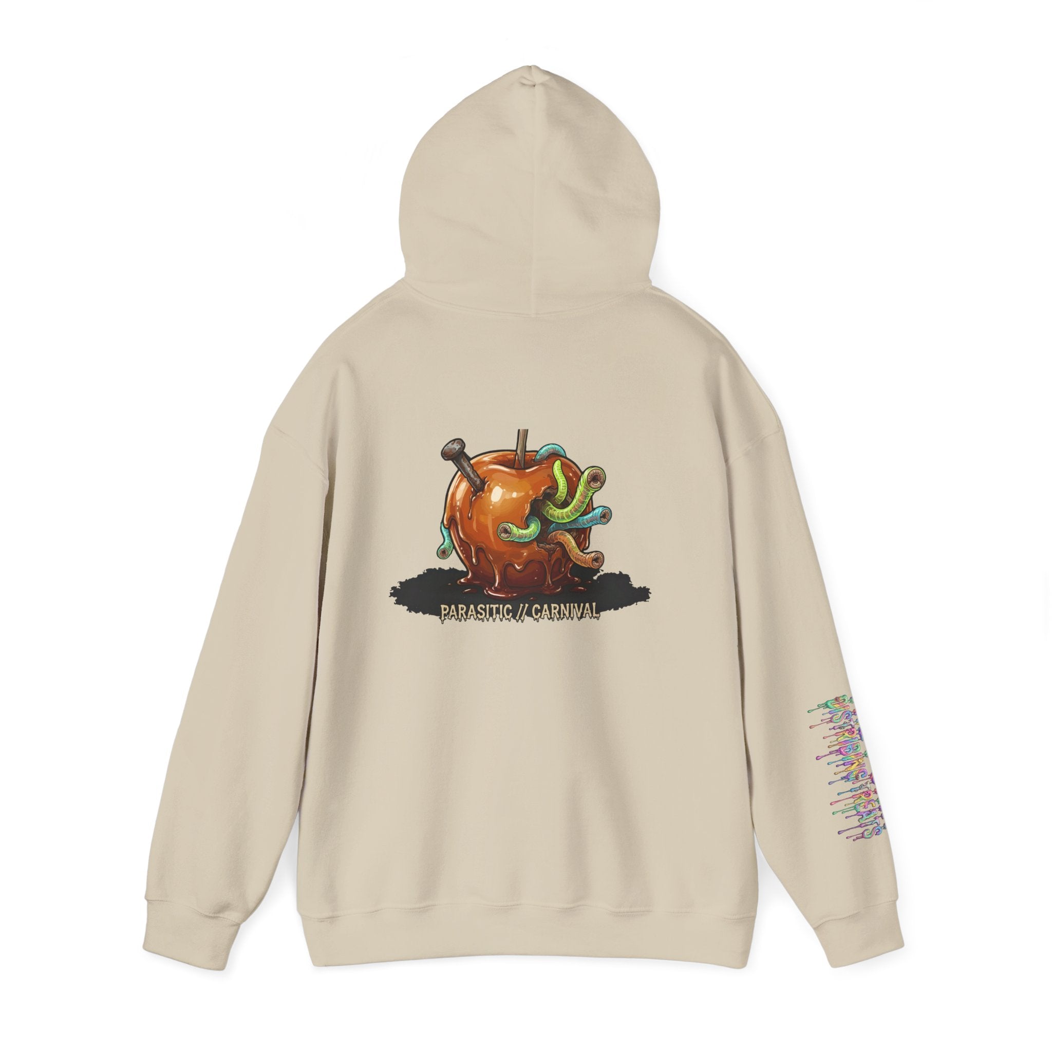 Skullcream Creepy Candy Apple Hoodie — 'Parasitic Carnival' Graphic Pullover