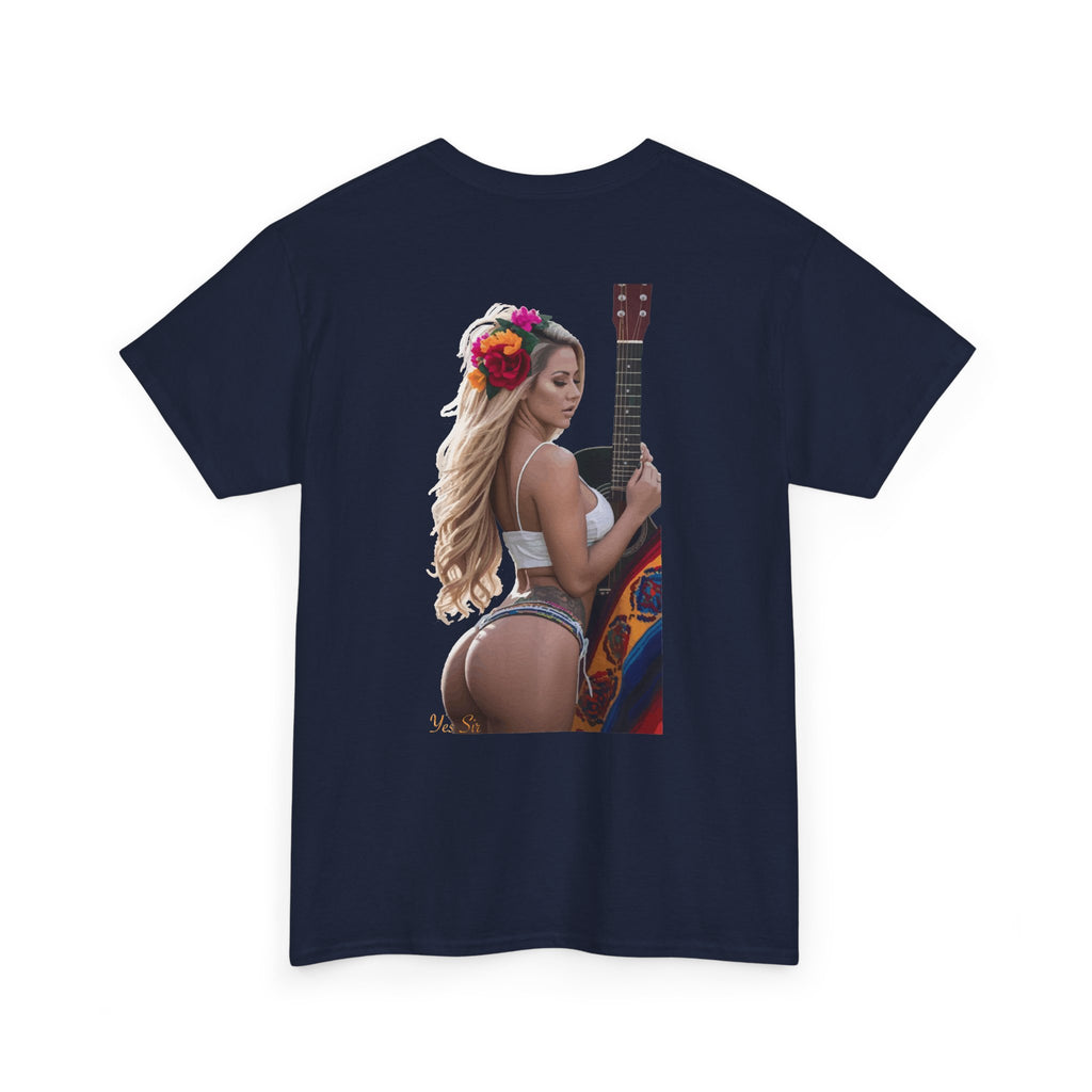 Pretty Flowers-Yes Sir T-Shirt | Parental Advisory  for the Bearded