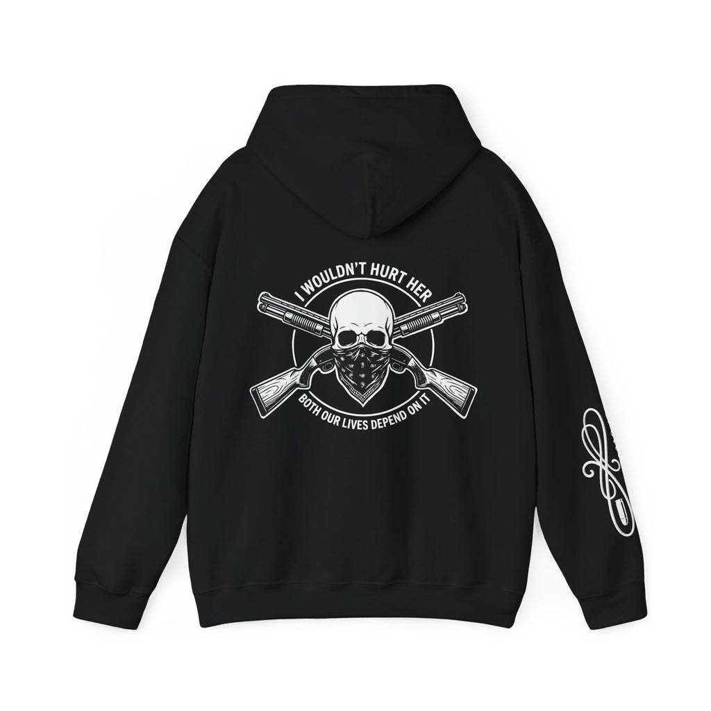 Protective Dad-Shotguns Hoodie | Here’s Your Warning | White Font