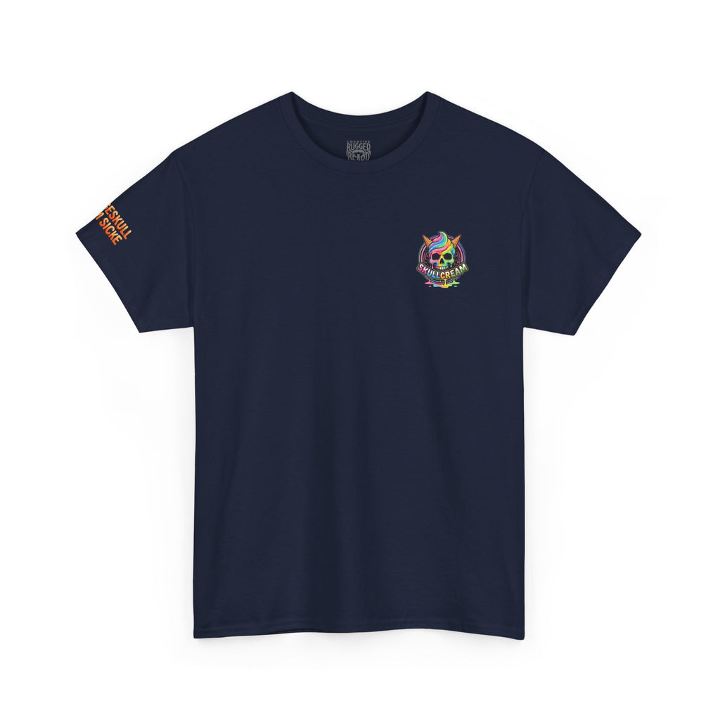 Skullcream-Orangeskull Cream Sickle T-Shirt | Colorful Drip Graphic Tee