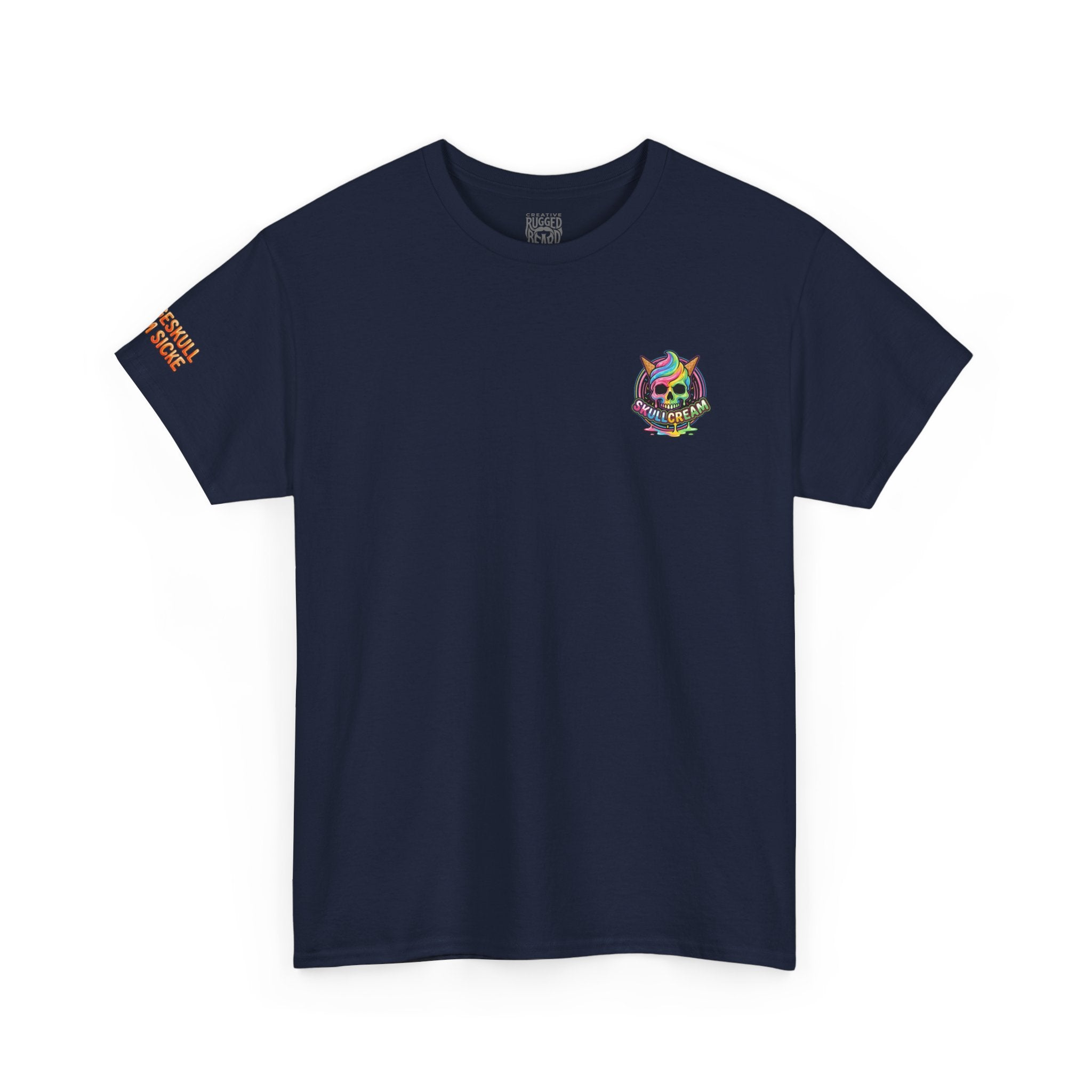 Skullcream-Orangeskull Cream Sickle T-Shirt | Colorful Drip Graphic Tee