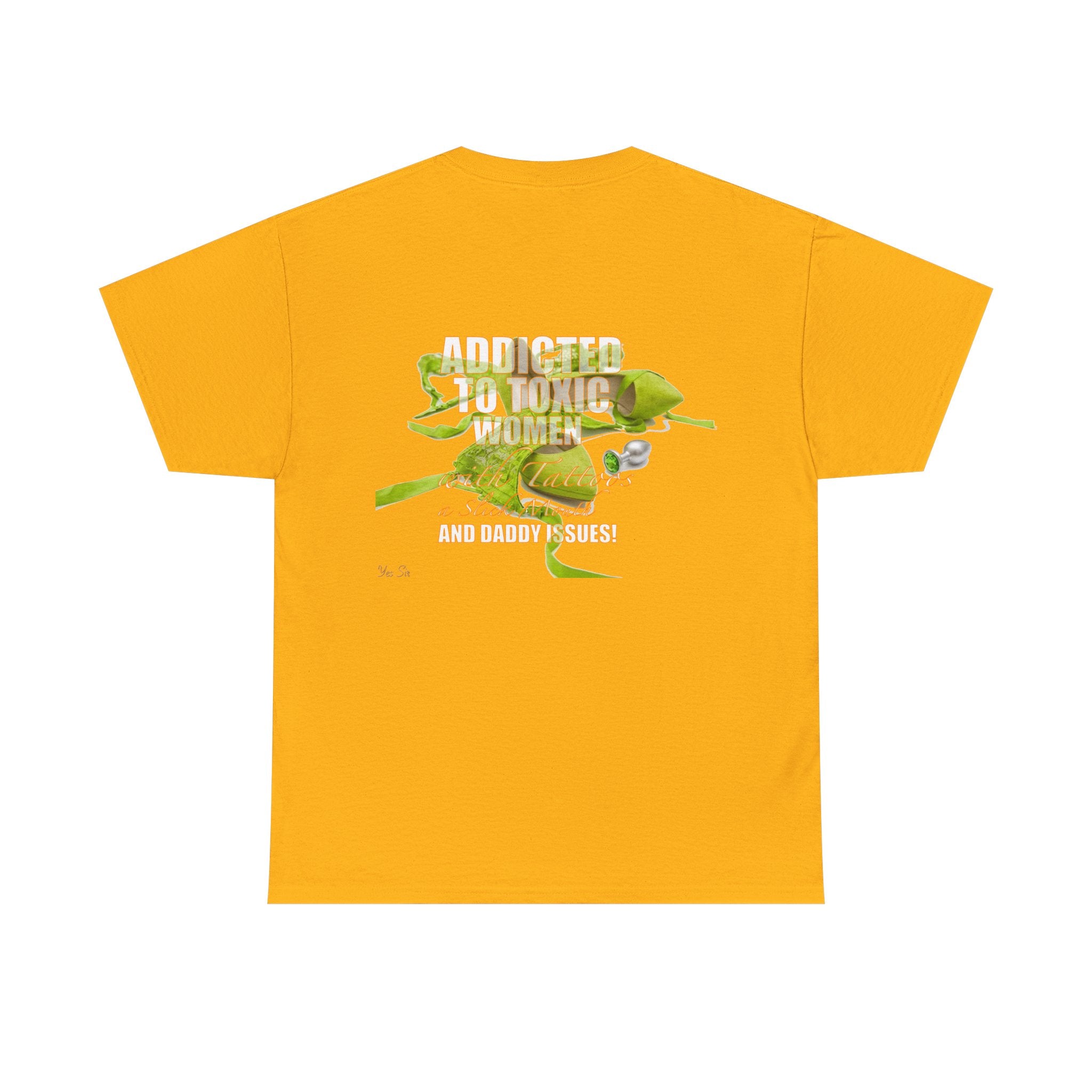 Addicted | Yes Sir T Shirt | Recovering Addict Green Graphic T Shirt