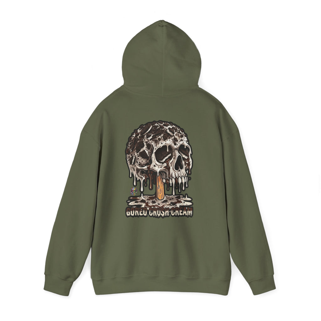 Skullcream-Goreo Crush Cream Hoodie | Dripping Skull Graphic