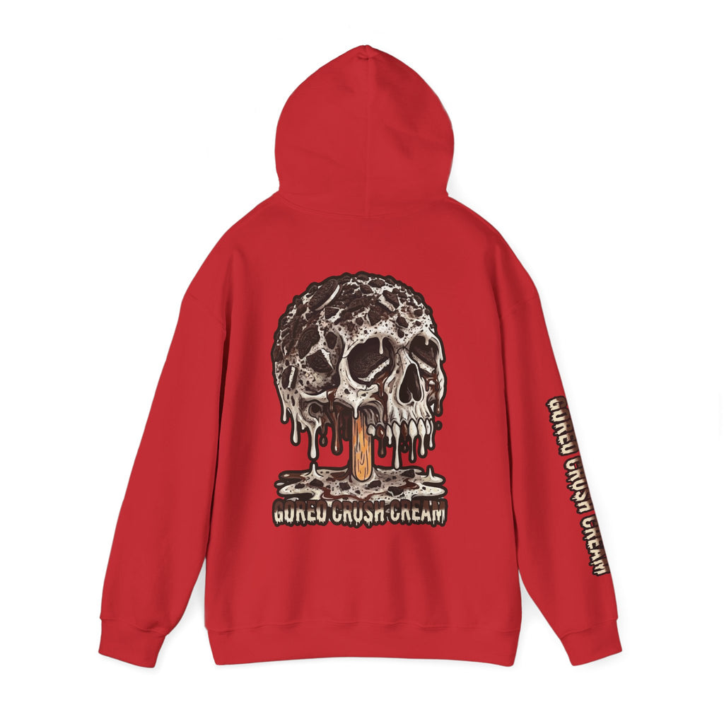 Skullcream-Goreo Crush Cream Hoodie | Dripping Skull Graphic